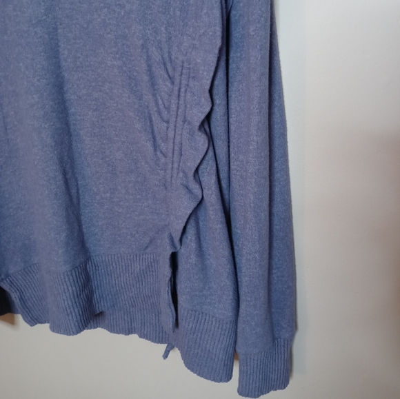 Saturday Sunday Anthropologie Fleece Sweater Cinched Side Tie Size XS - Picture 5 of 13